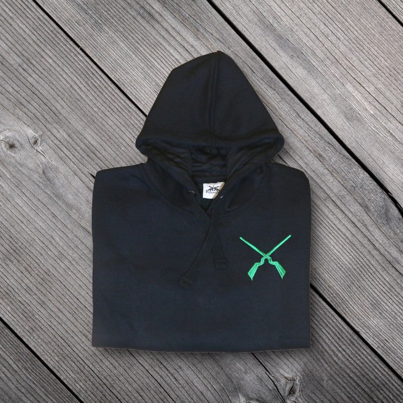 Fantassin - Hoodie - (Pull à capuche avec logo vert) - Noir