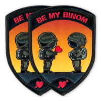 Badge - BE MY BINOM - Edition spéciale St. Valentin - Lot de 2 pièces