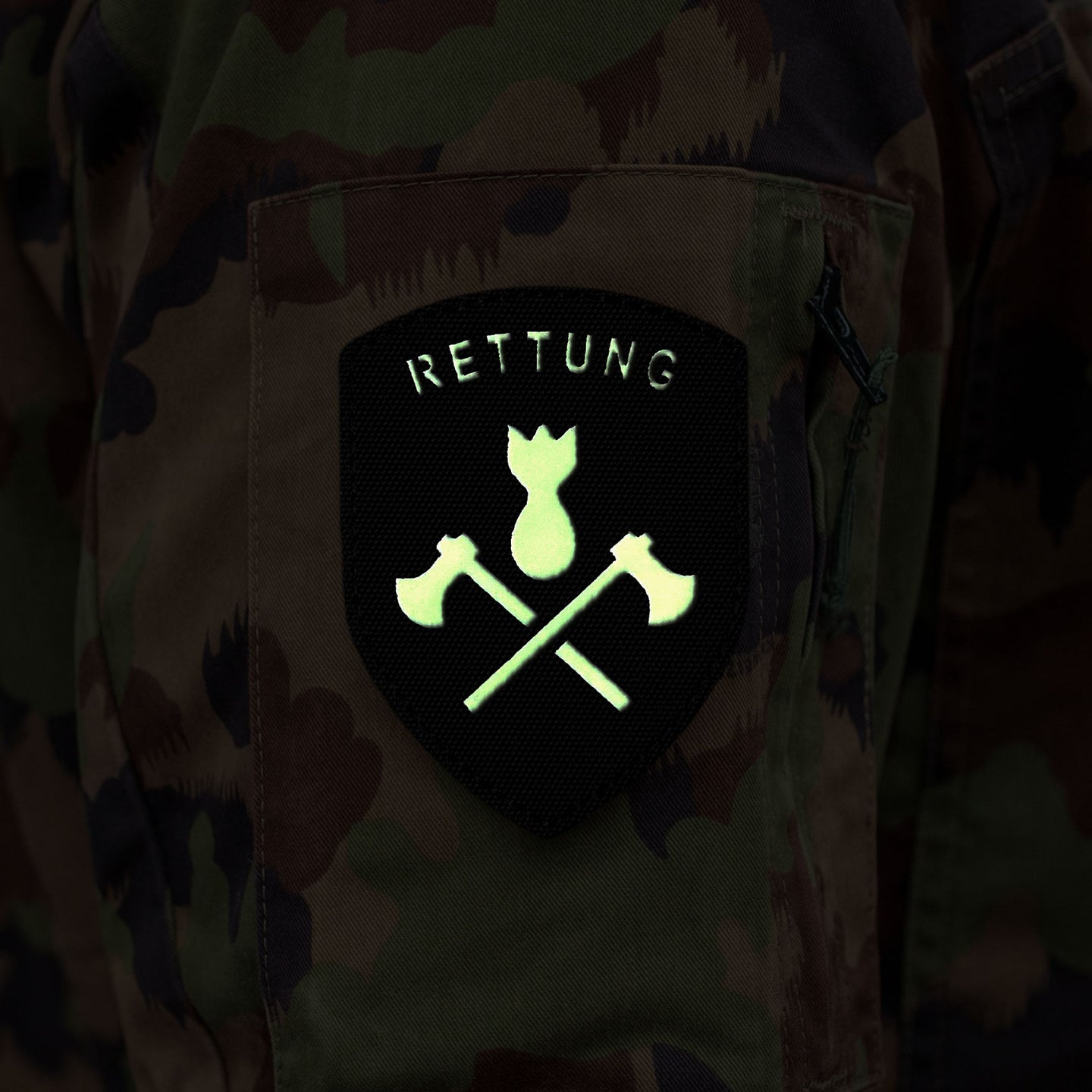 Rettung - Badge - PVC - Fluoreszierend 