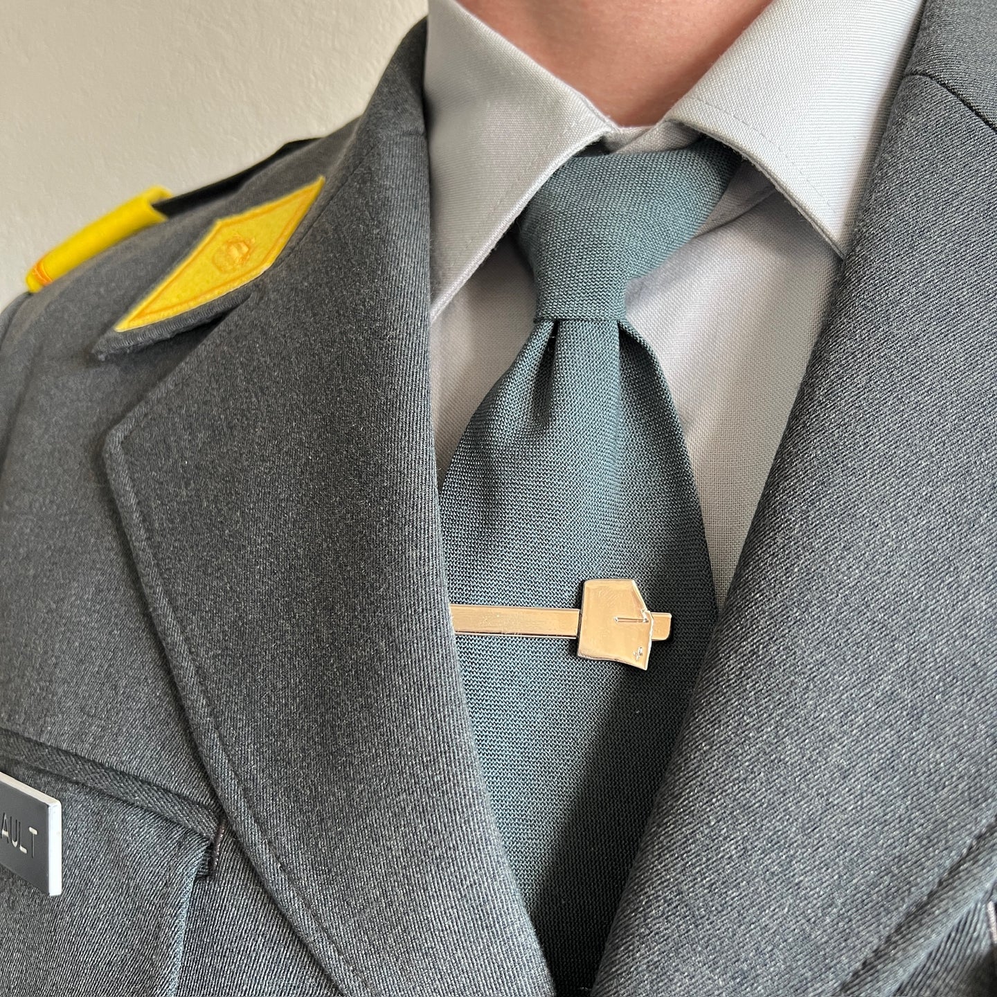 Krawattenklammer - Panzertruppen - Silber